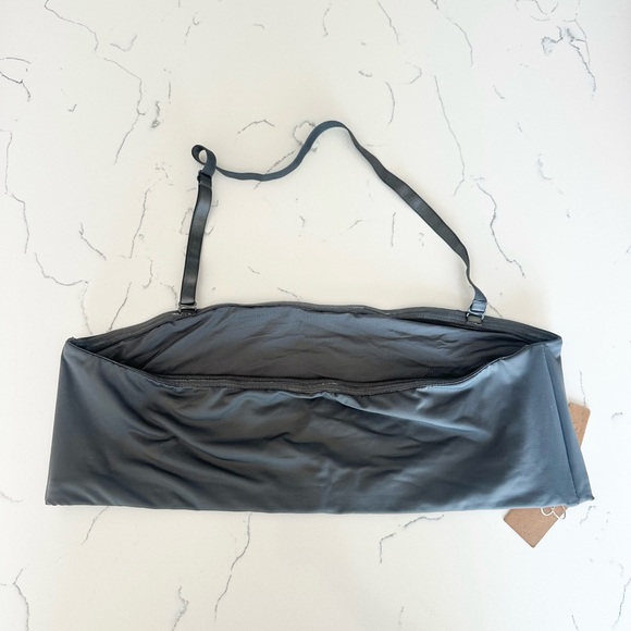 NWT Skims Swim Bandeau Halter Bikini Top Gunmetal 2X - Picture 8 of 9